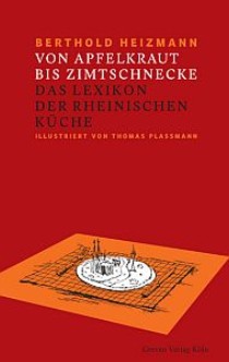 Cover des Buches 'Von Apfelkraut bis Zimtschnecke': Zeichnung einer Landkarte auf einem gedeckten Tisch