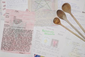 Handschriftliche Rezeptvorlagen der Schulklasse