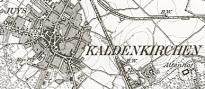 Ausschnitt aus einer historischen Karte gezeichnet im Jahre 1892