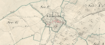 Ausschnitt aus einer historischen kleinmaßstäbigen topographischen Karte