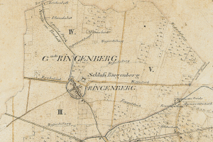 Ausschnitt aus einer historischen Karte aus dem Jahre 1836