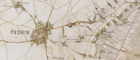 Ausschnitt aus einer historischen Karte gezeichnet im Jahre 1843