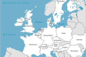 Atlasprojekte in Europa (Ausschnitt)