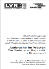 Ausschnitt aus der Einladung zur Tagung "Aufbrüche im Westen. Die Weimarer Republik im Rheinland"