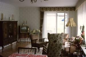 Weohnzimmer mit Einrichtung aus den 1950er Jahren