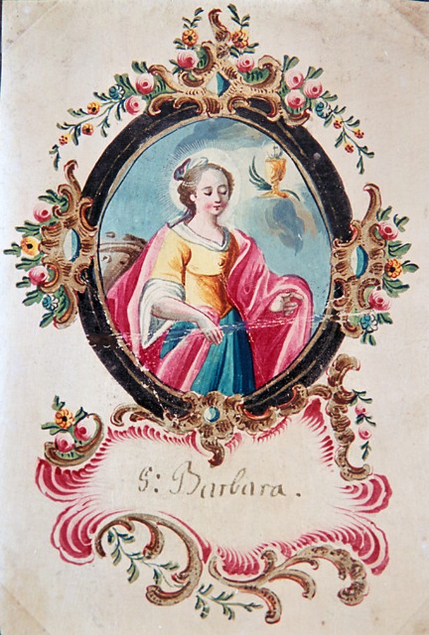 Bunte Zeichnung der Heiligen Barbara