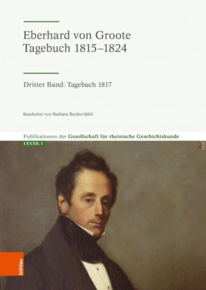 Buchcover von Band 3 des Tagebuchs, im unteren Teil Porträt Eberhard von Grootes