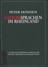 Buchcover von Geheimsprachen im Rheinland