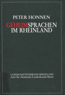 Buchcover von Geheimsprachen im Rheinland