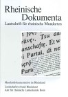 Buchcover von Rheinische Dokumenta