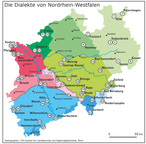 Karte von NRW mit den Aufnahmeorten